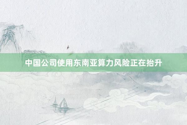 中国公司使用东南亚算力风险正在抬升