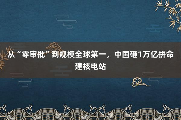 从“零审批”到规模全球第一，中国砸1万亿拼命建核电站