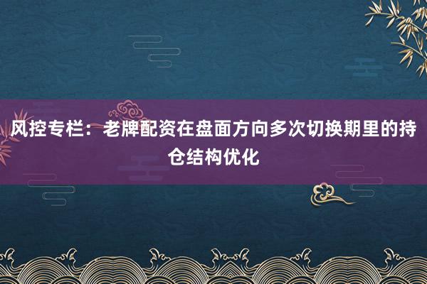 风控专栏：老牌配资在盘面方向多次切换期里的持仓结构优化