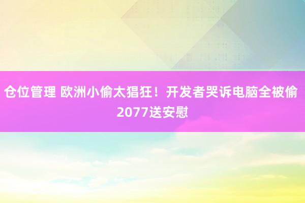 仓位管理 欧洲小偷太猖狂！开发者哭诉电脑全被偷 2077送安慰