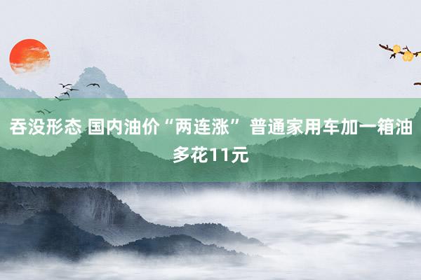吞没形态 国内油价“两连涨” 普通家用车加一箱油多花11元