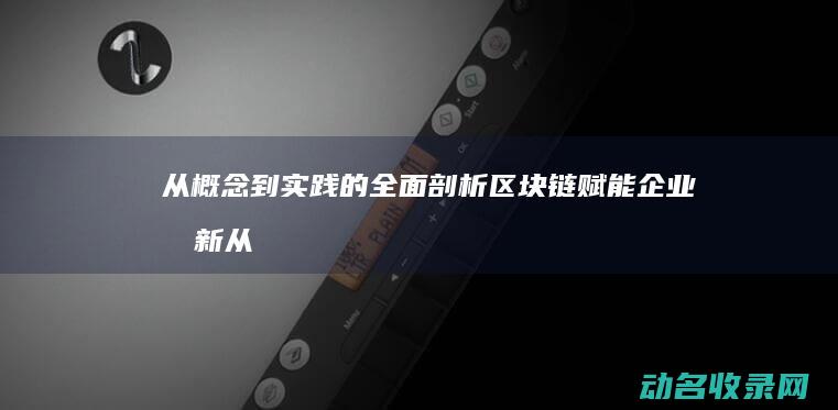 从概念到实践的全面剖析 区块链赋能企业创新 (从概念到实践的例子)